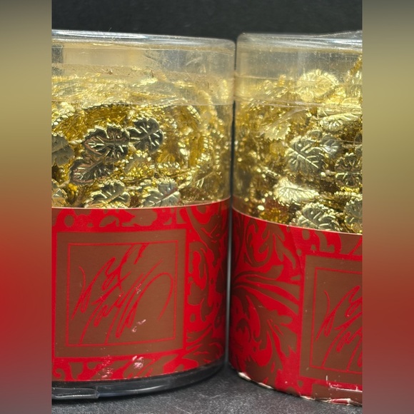NWT Lord & Taylor Vintage Gold Tone Leaf Motif Holiday Garland Christmas Decor - Picture 2 of 12